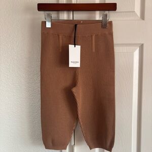 Naked Cashmere Hailey Ribbed Brown Shorts Size M